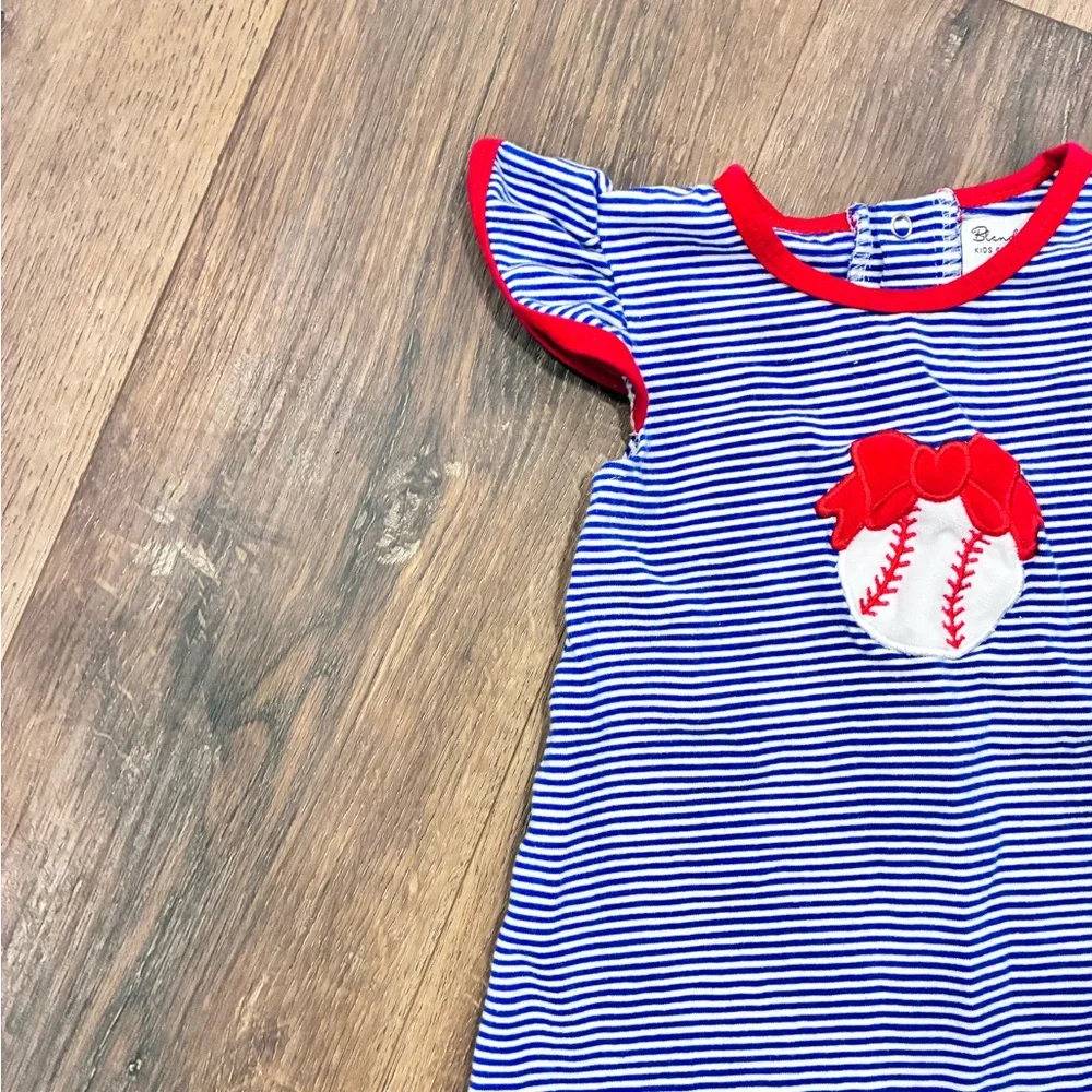Blended Spirit Blue & White Baseball Dress Sports Summer Outfit 6m - Picture 4 of 12